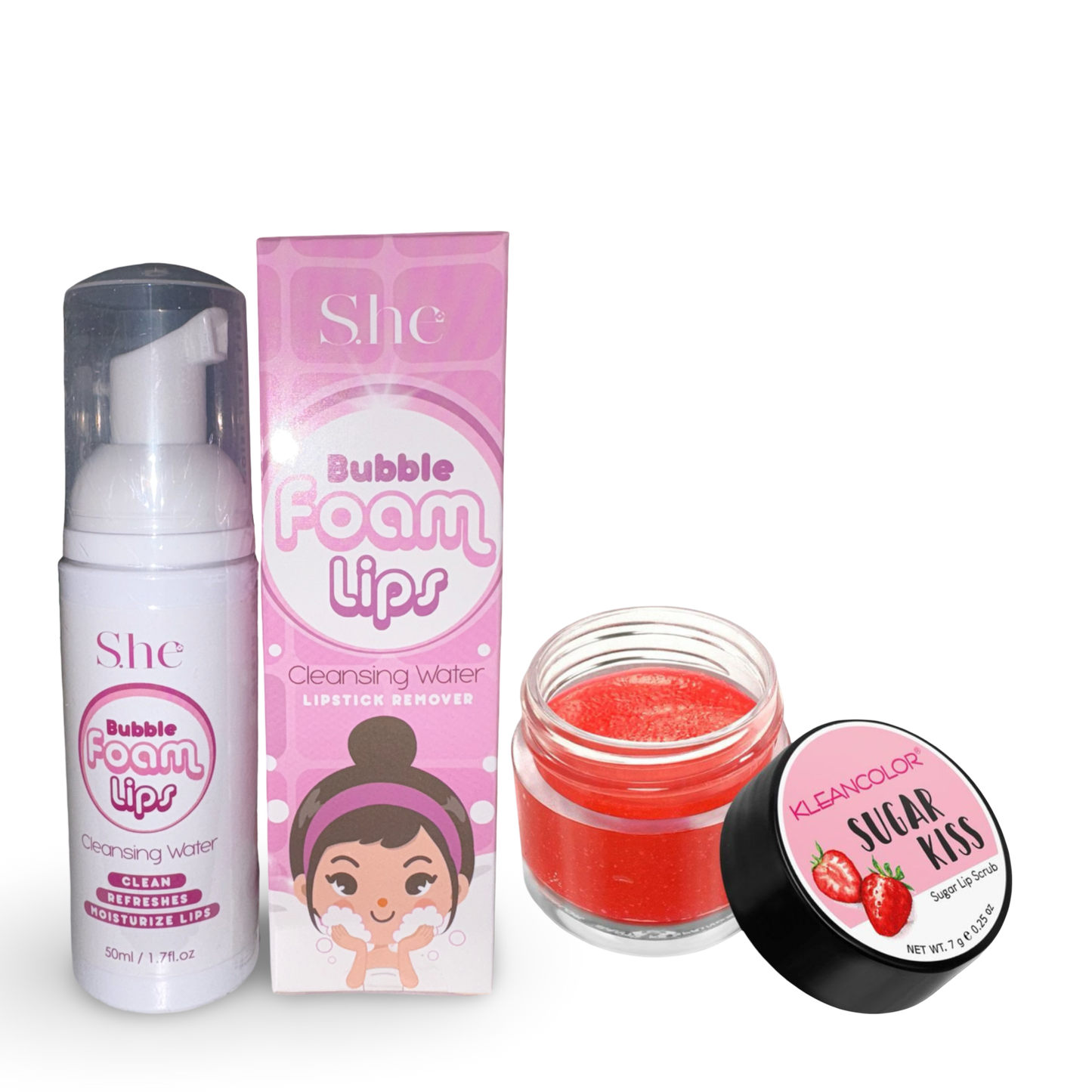 Smooth &; Clean: Lip Scrub + Bubble Lip Cleaner Bundle – Only $8