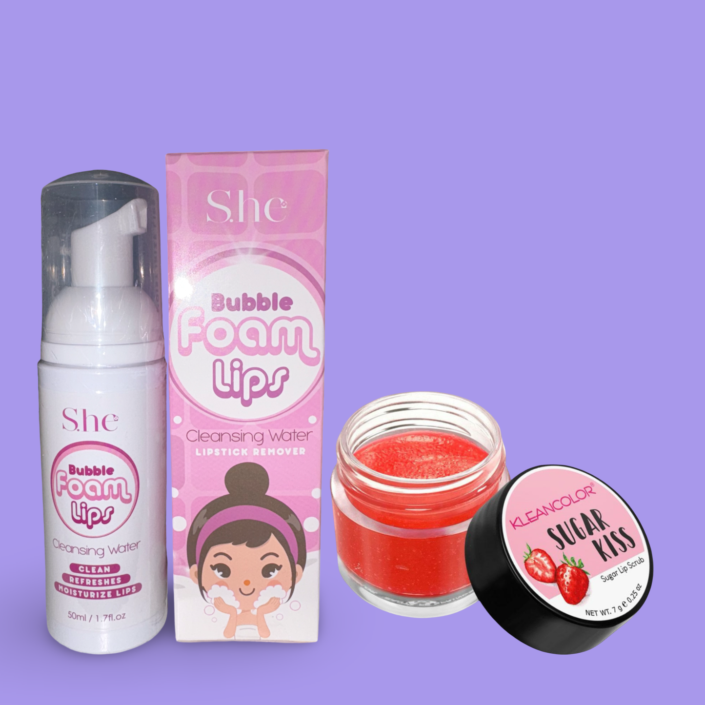 Smooth &; Clean: Lip Scrub + Bubble Lip Cleaner Bundle – Only $8