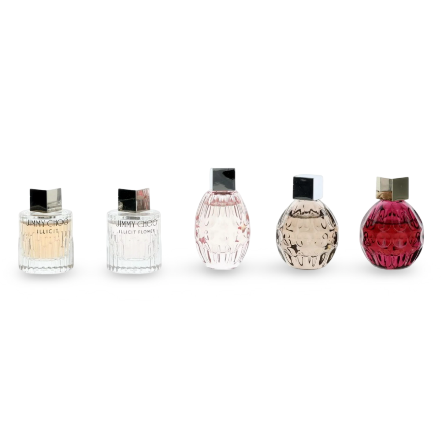 Jimmy Choo Mini Variety 5-Piece Gift Set for Women (Illicit, Illicit Flower, L'eau, Jimmy Choo, Fever)