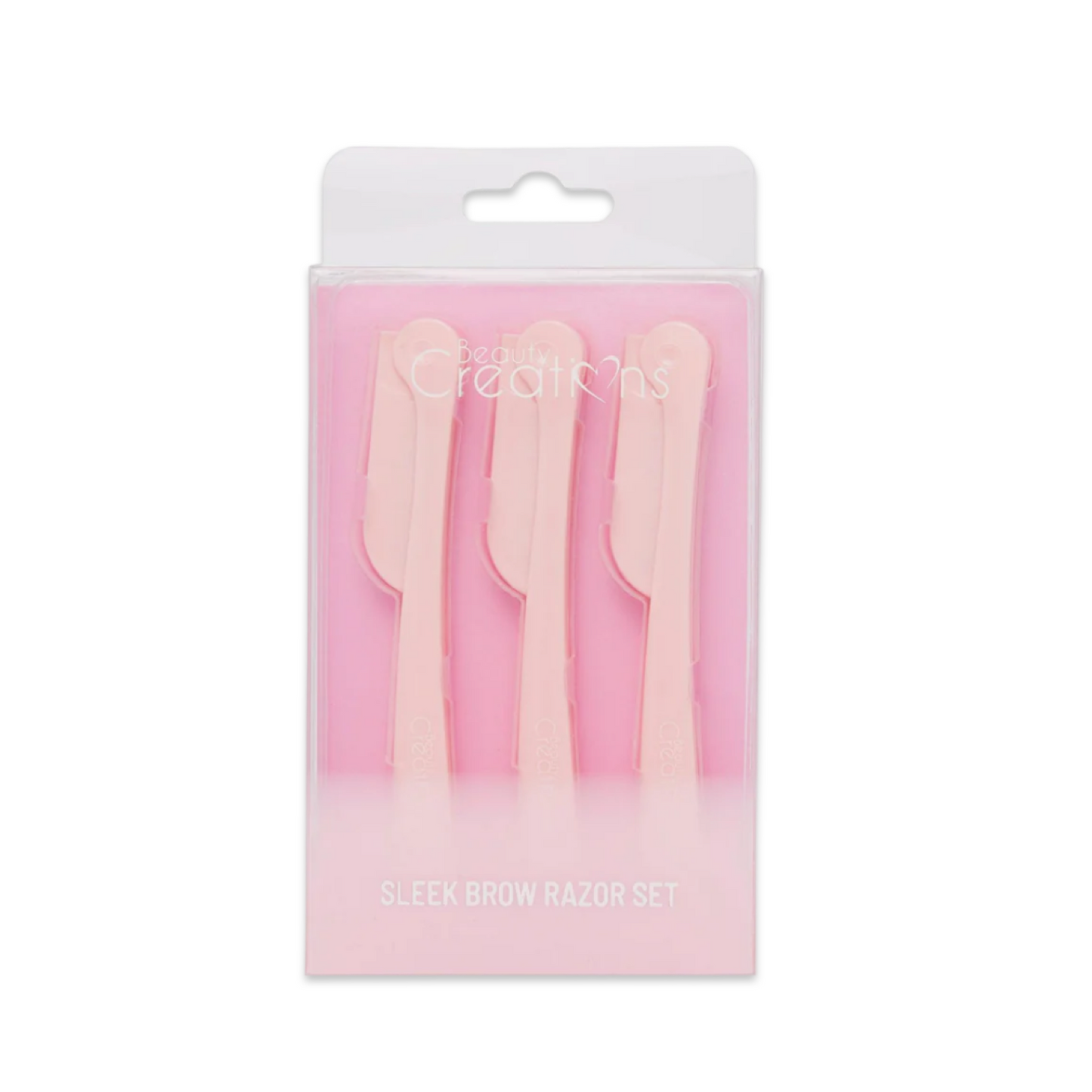 Beauty Creations Pink Sleek and Brow Razor Set