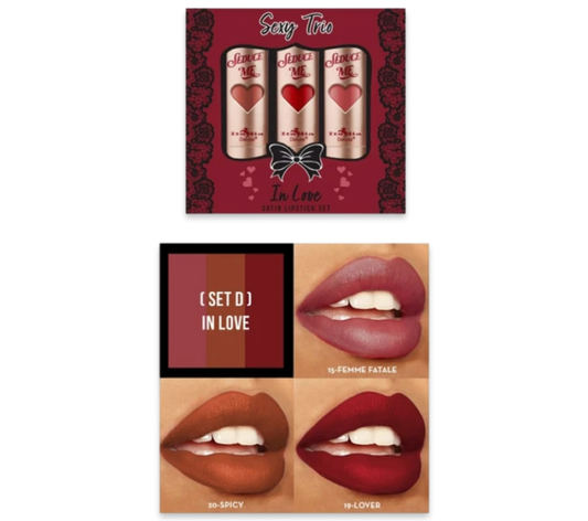 Italia Deluxe Sexy Trio Satin Lipstick Set – "In Love"