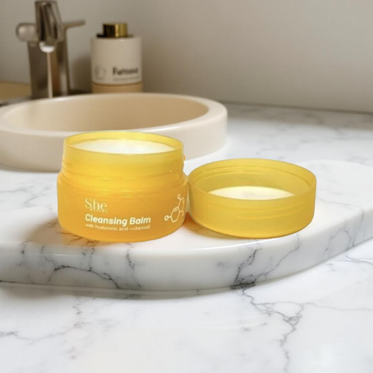 She Makeup Cleansing Balm with Hyaluronic Acid and Vitamin E,
